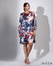 Radiant Flow: Crush Satin Knee-Length Top Dress 71881